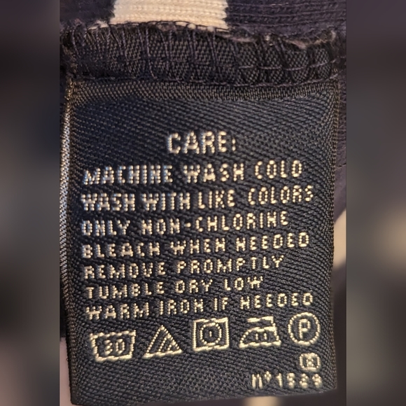 EUC Ralph Lauren 100% cotton navy/white horizontal striped short sleeve deep - Picture 5 of 9